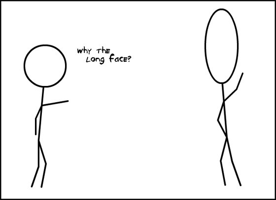 Why the long face? - stickheads.co.uk